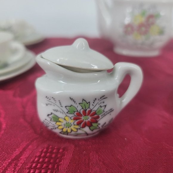 Jaymar‎ 22 Piece China Porcelain Toy Tea Set Floral Japan Pretend Play Vintage - Picture 8 of 16